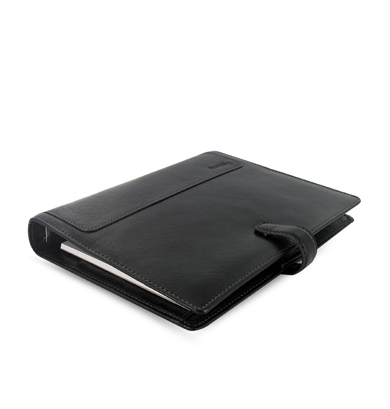 Holborn A5 Organizer Black Leather Iso View